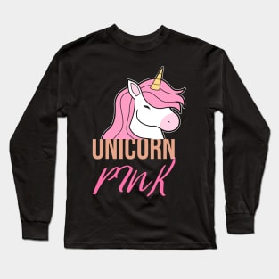 Pink Unicorn Long Sleeve T-Shirt